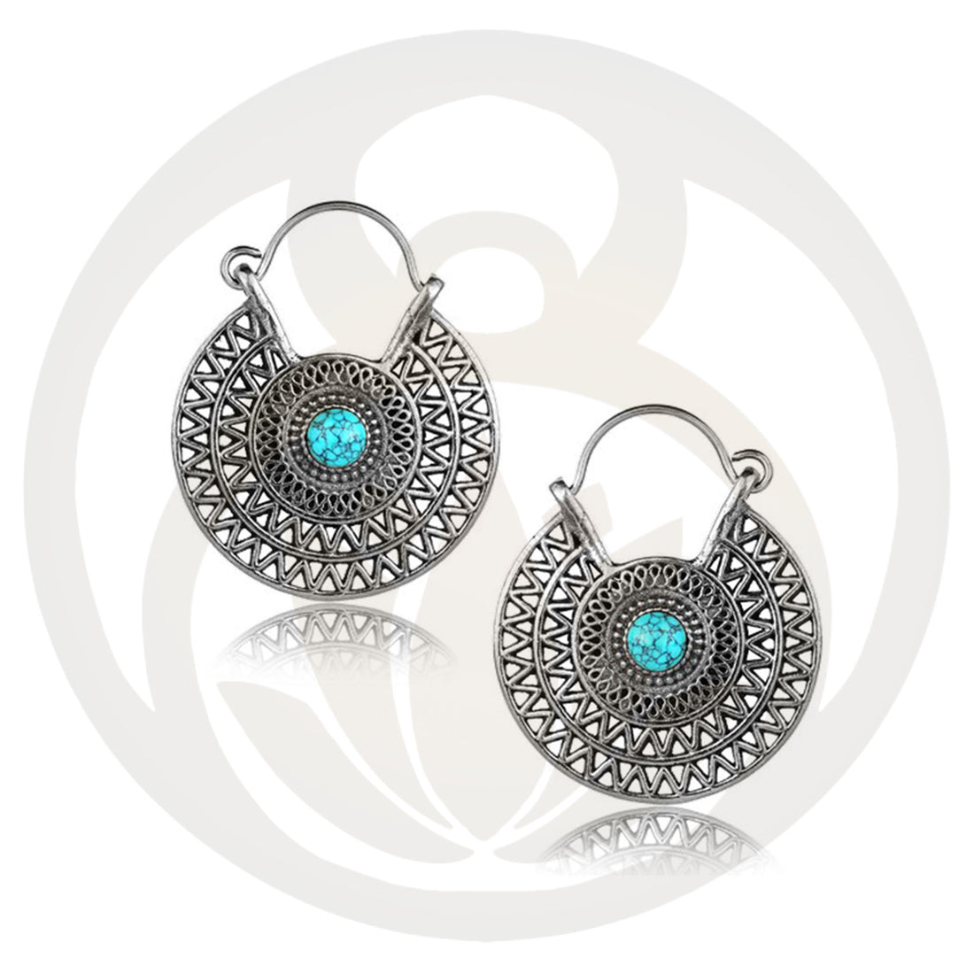 Ohrringe Aziza Silber Türkis