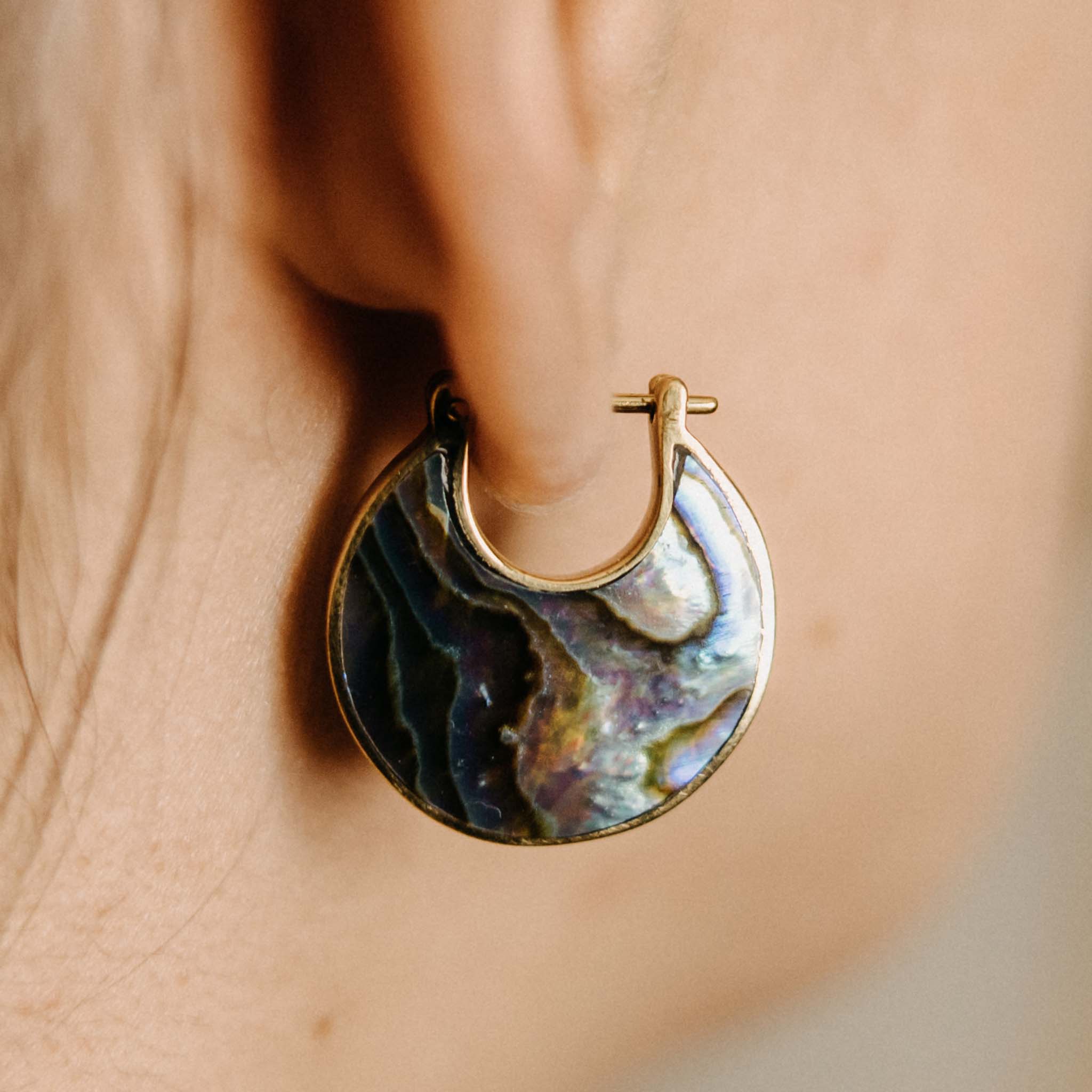Noa Gold Abalone Earrings