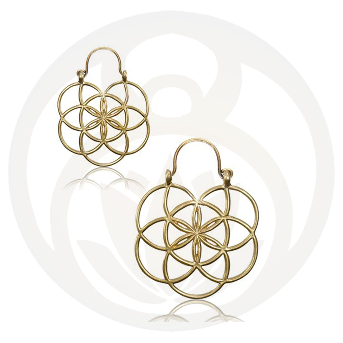 Ohrringe Blume des Lebens Gold filigran