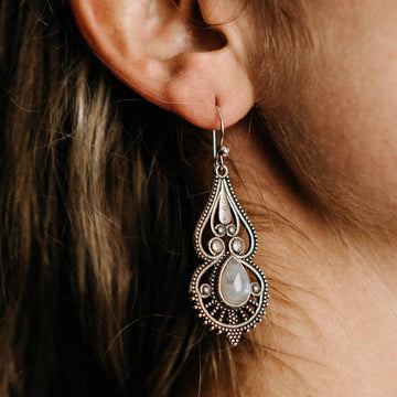 Swati Labradorite Gold/Silver Earrings