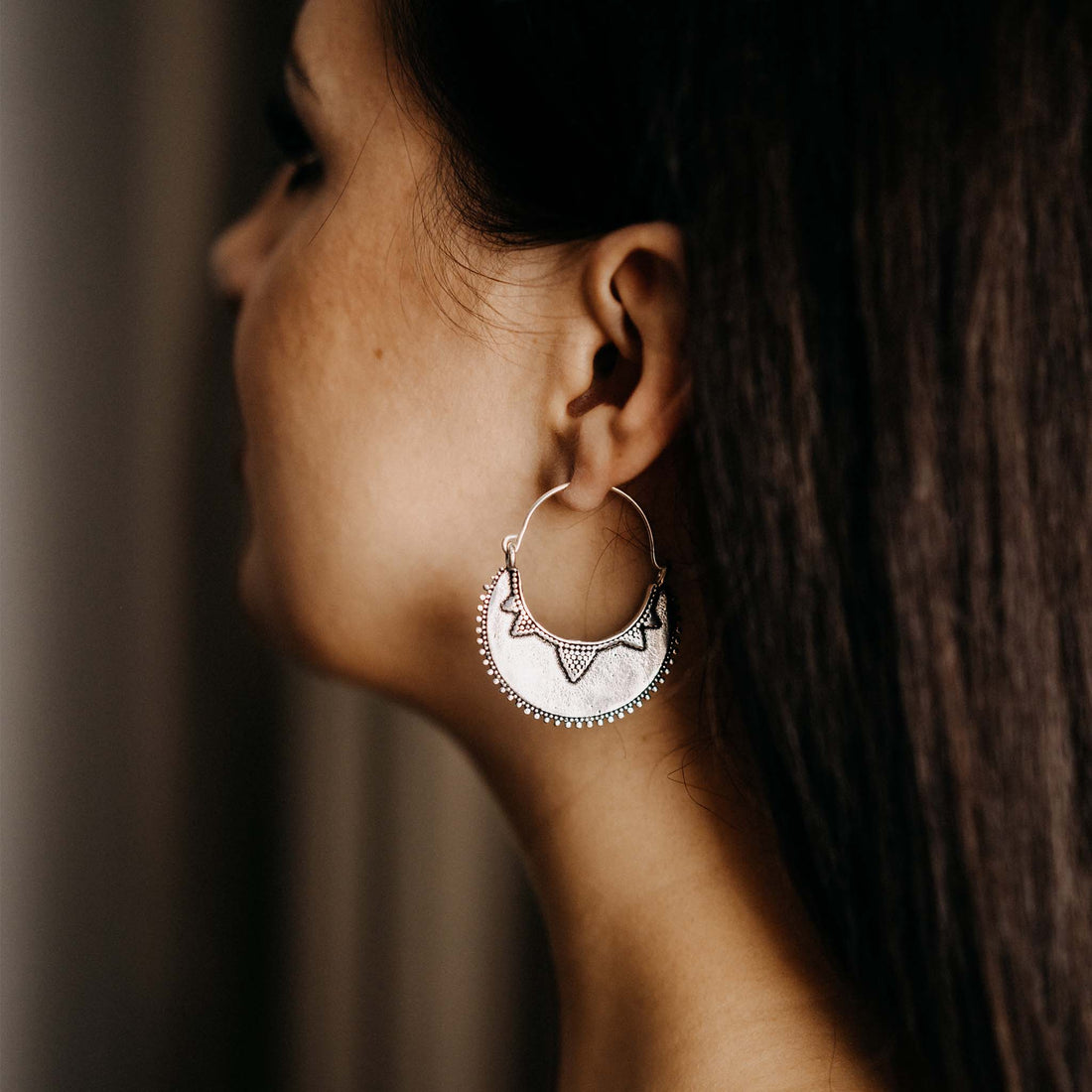 Ohrringe Quayaan Klein Silber