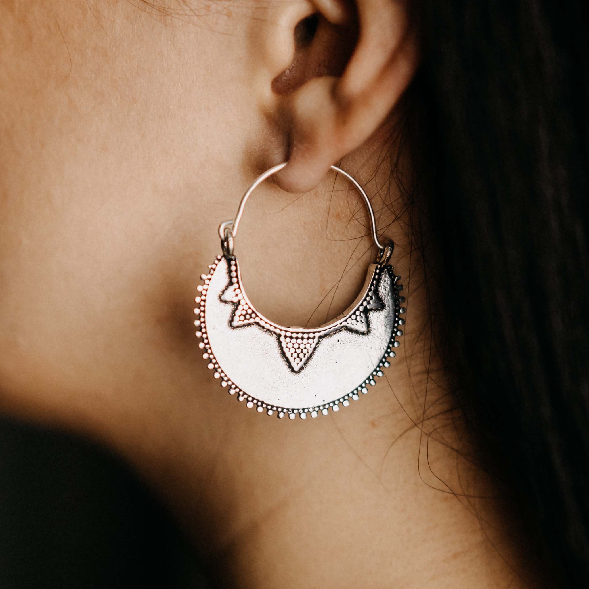 Ohrringe Quayaan Klein Gold/Silber