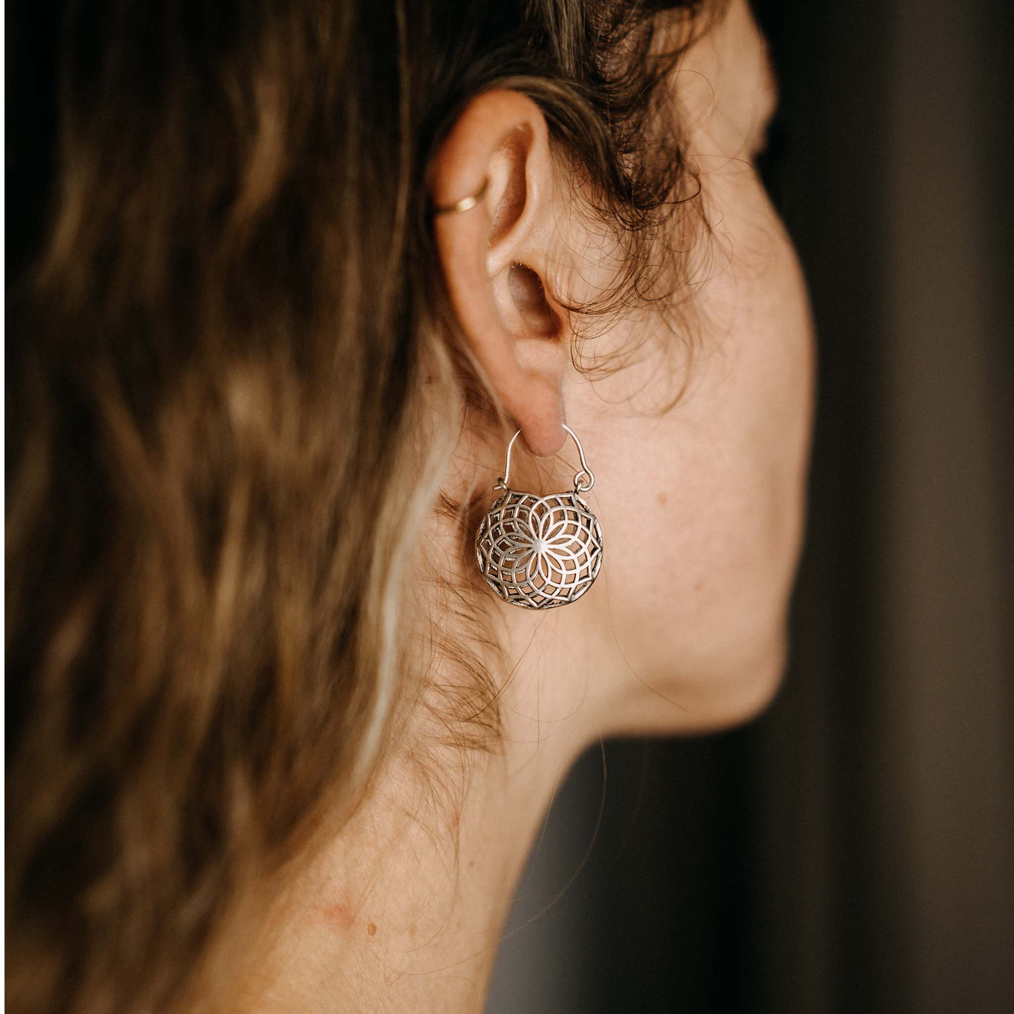 Naina Silver Earrings