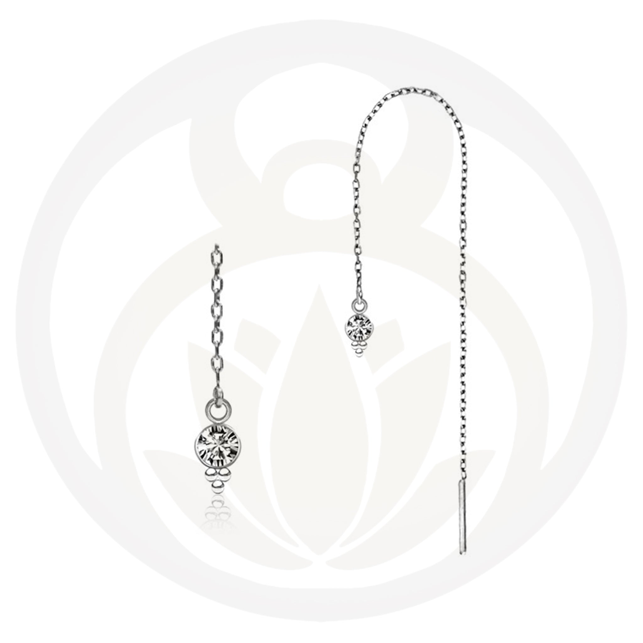 Kettenohrringe Boond Silber