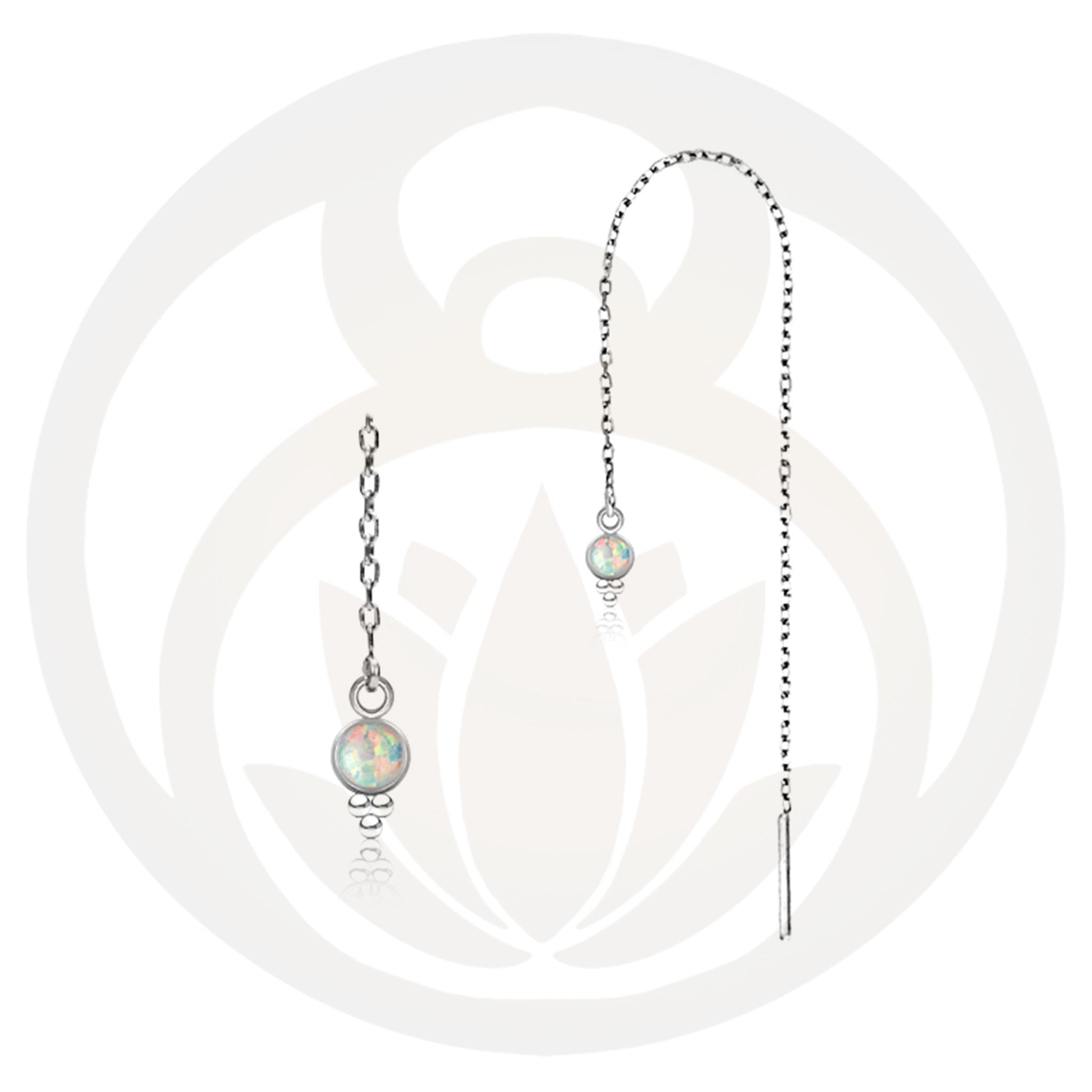 Kettenohrringe Boond Silber