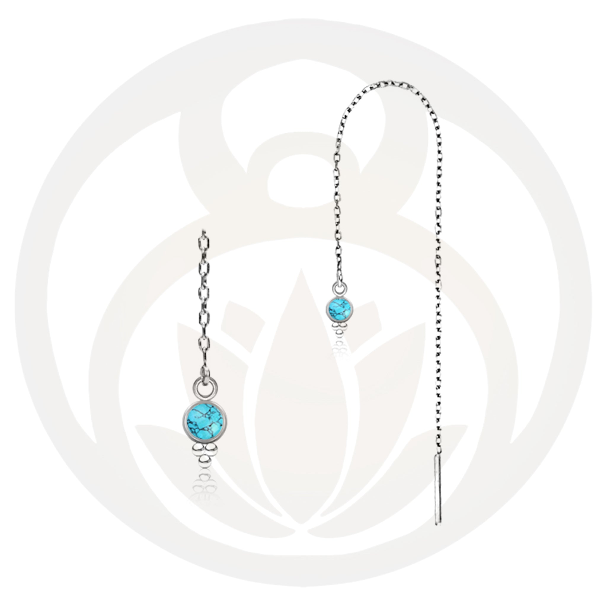 Kettenohrringe Boond Silber