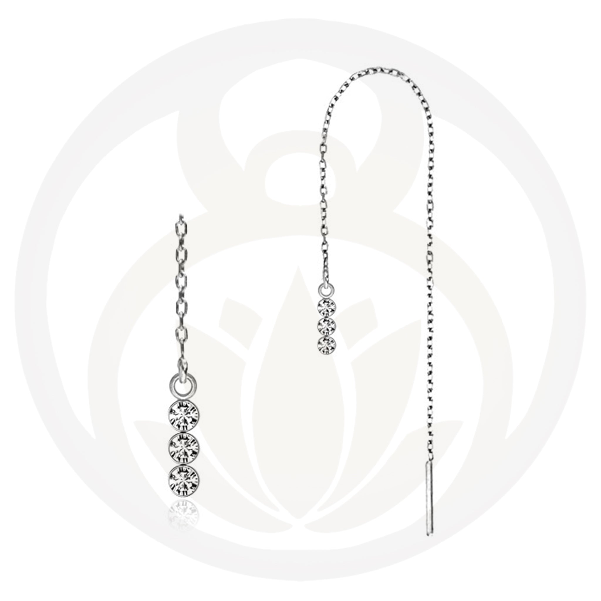 Halia silver chain earrings