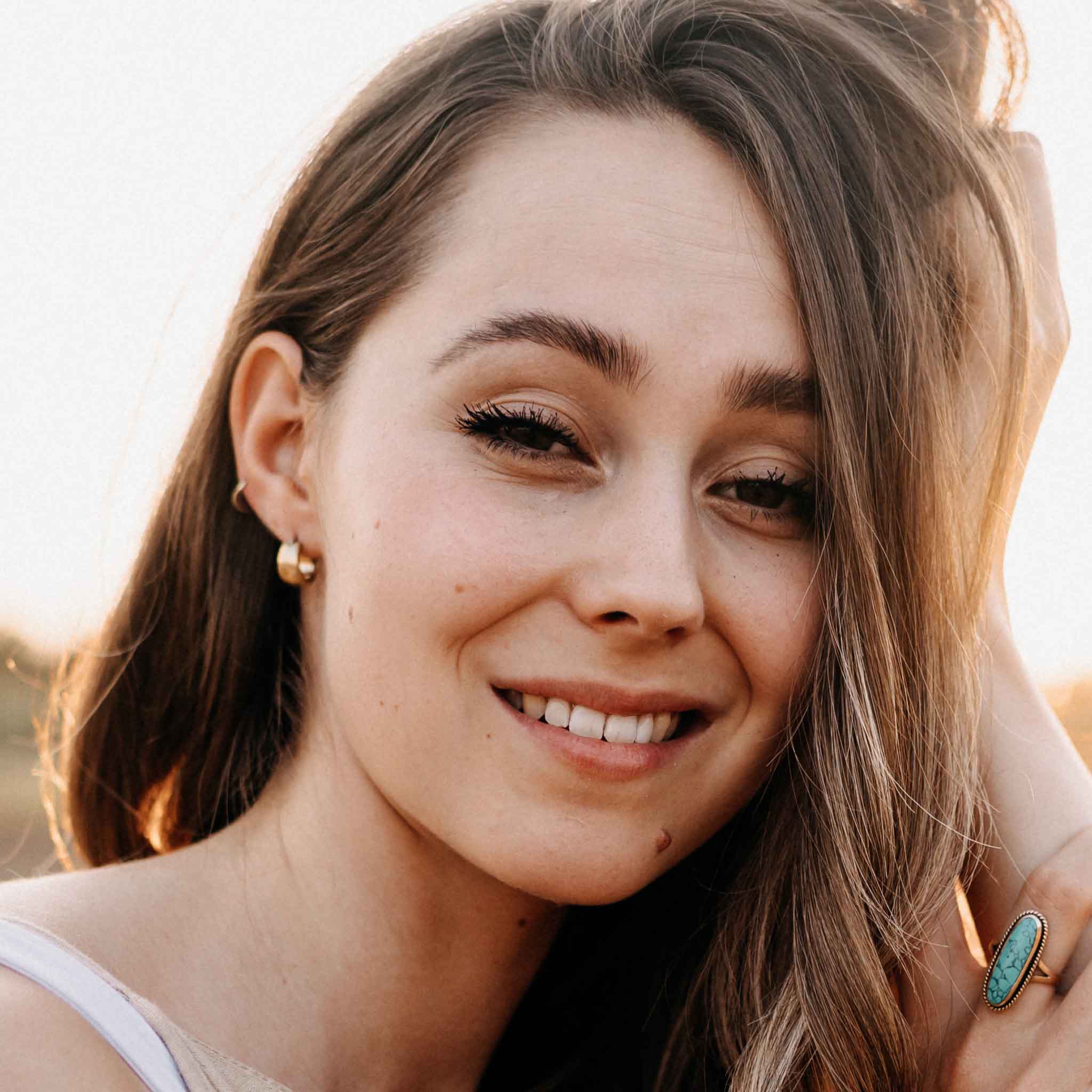 Ohrringe Almina Gold Glatt