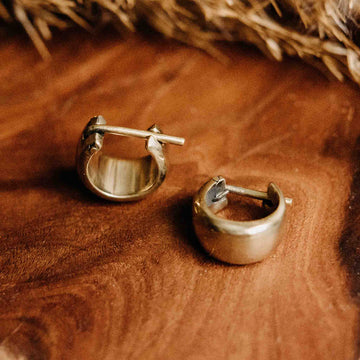 Ohrringe Almina Gold Glatt