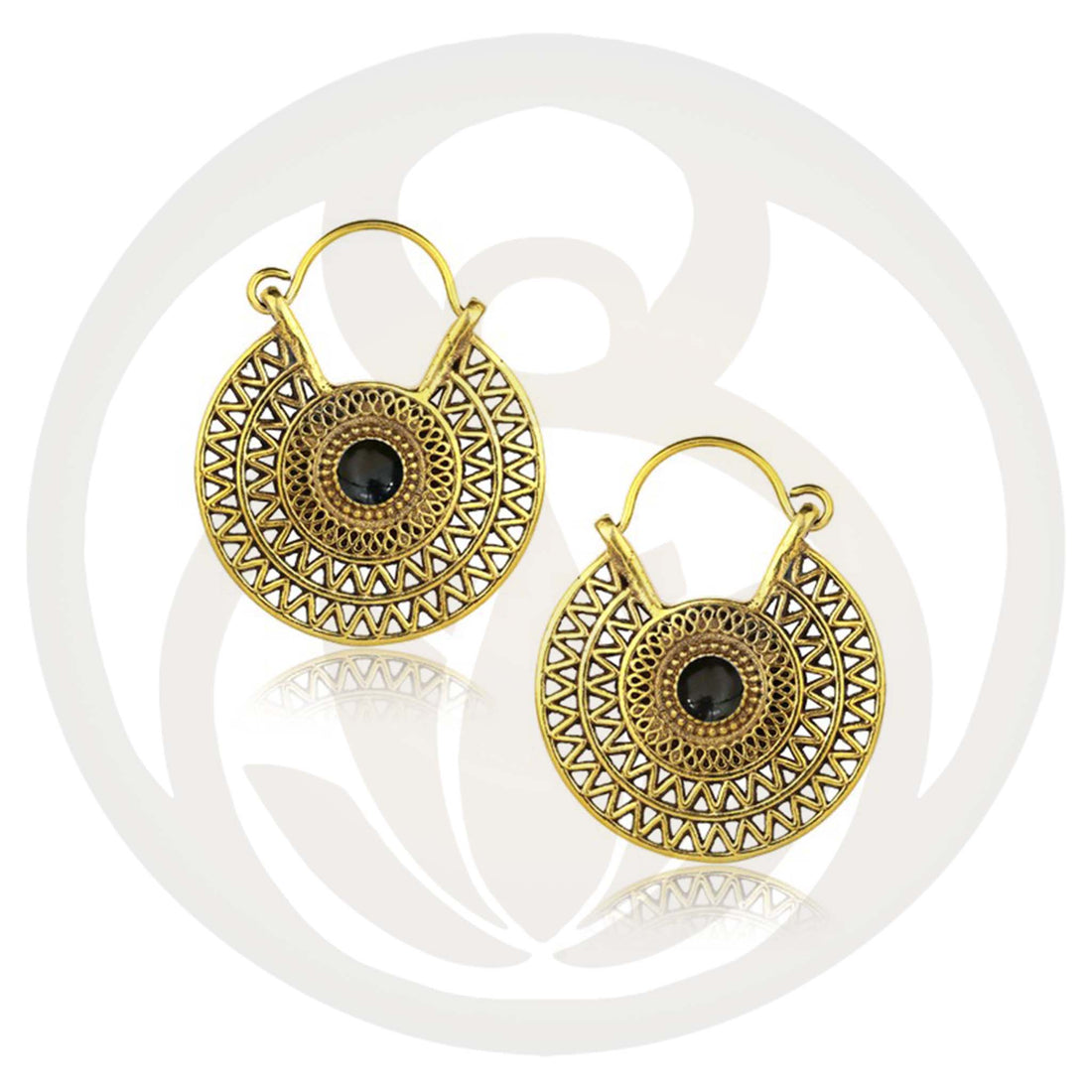 Ohrringe Aziza Gold Onyx