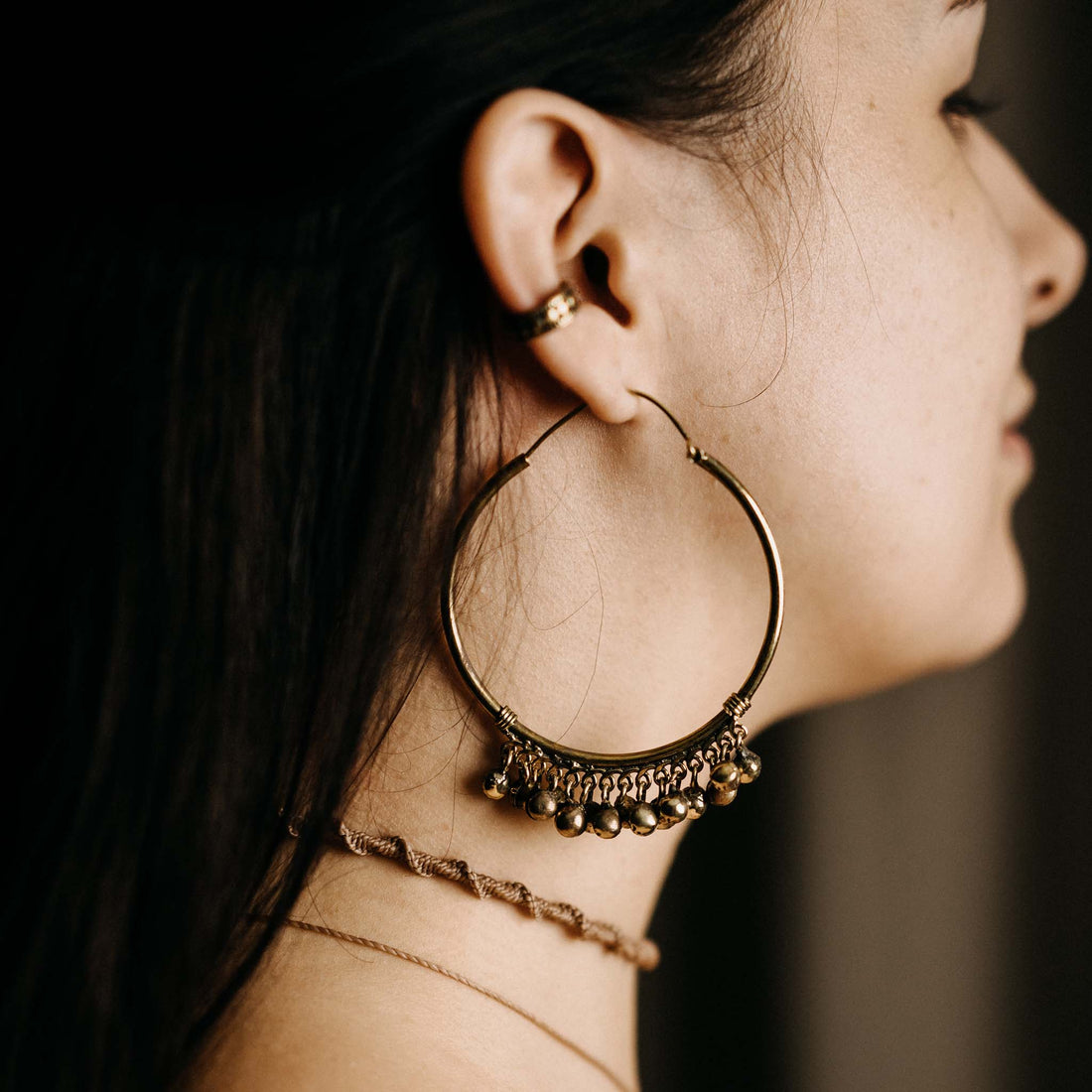 Devan Large Gold Earrings