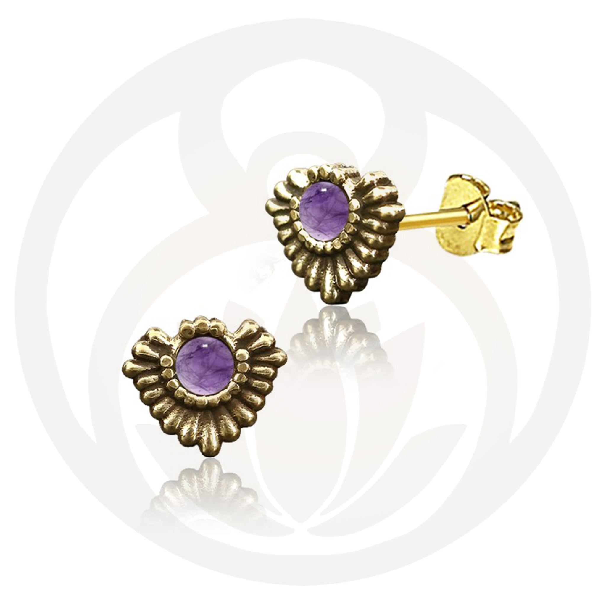 Ohrstecker Bagus Gold Amethyst
