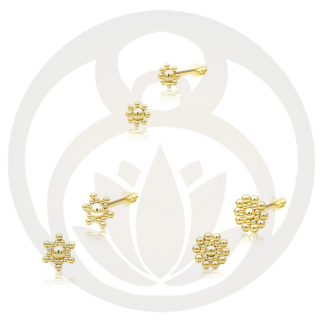 Stud Earrings Fido Gold