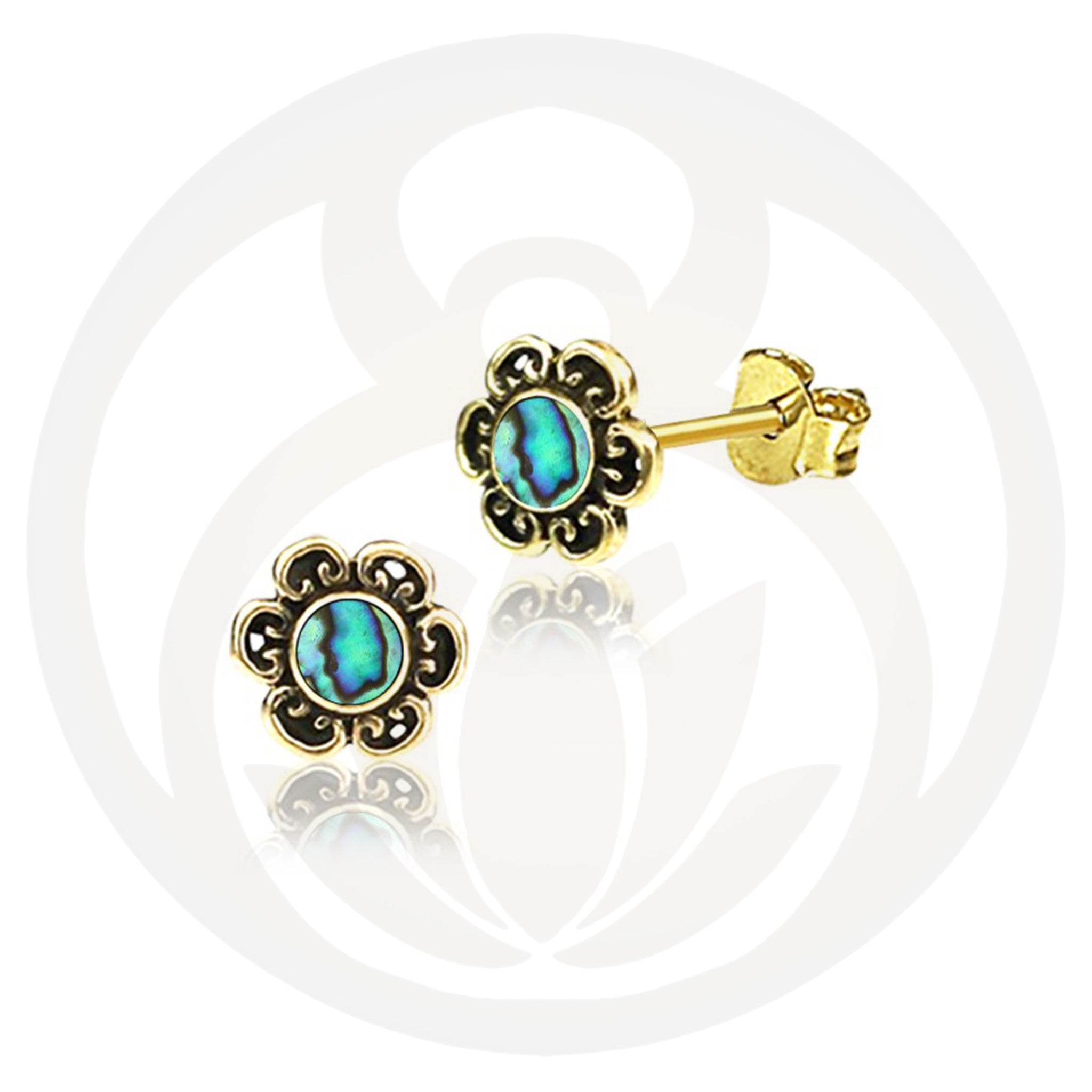 Ohrringe Gusti Gold Abalone