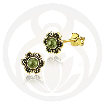 Earrings Gusti Gold Jade