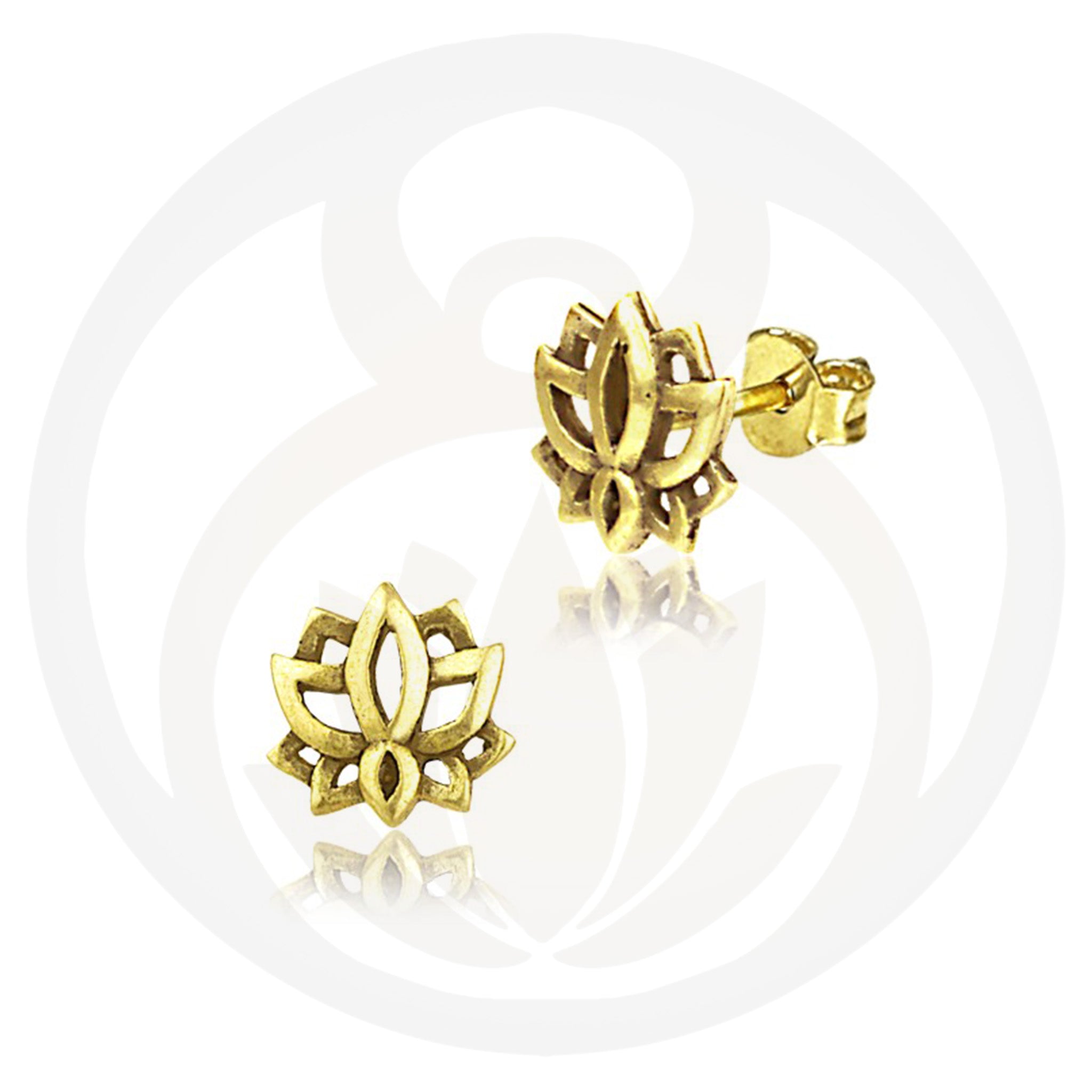 Lotus Gold/Silver Stud Earrings