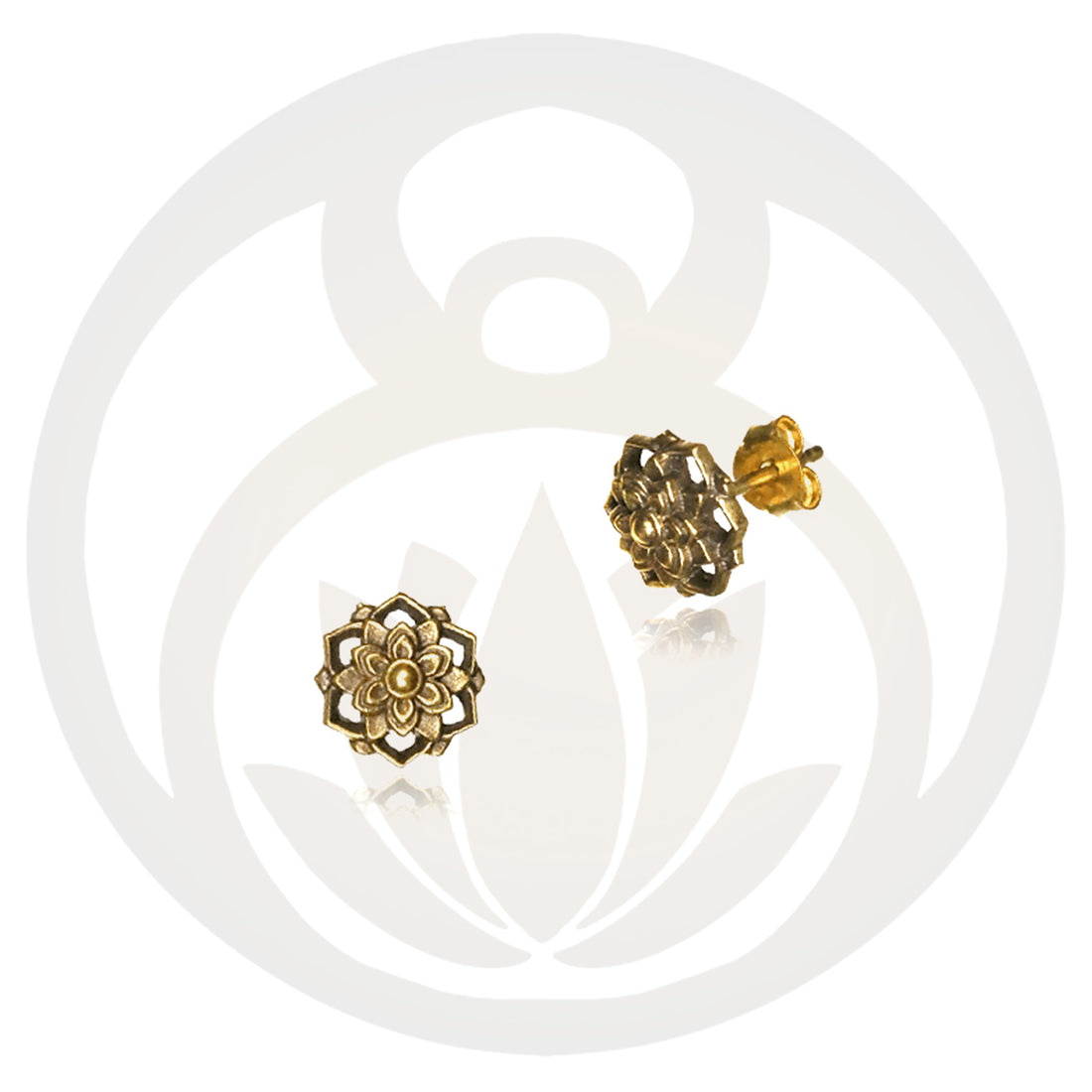 Peetu Gold Stud Earrings