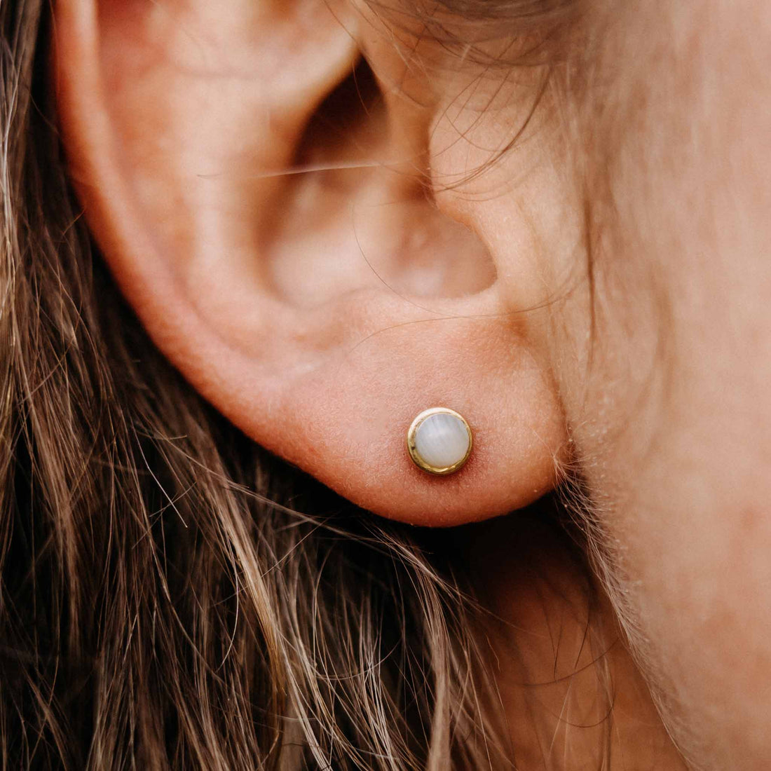 Parth Gold Agate Earrings