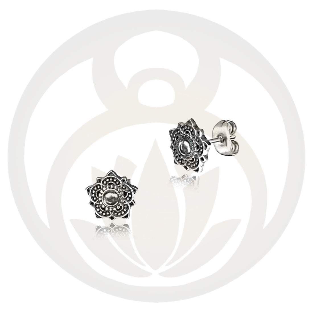 Pavitra Silver Stud Earrings