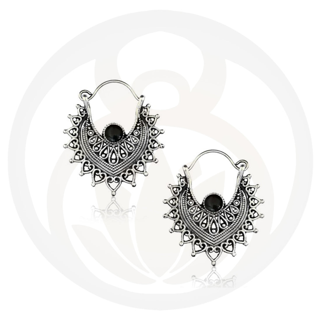 Ohrringe Menami Silber Onyx