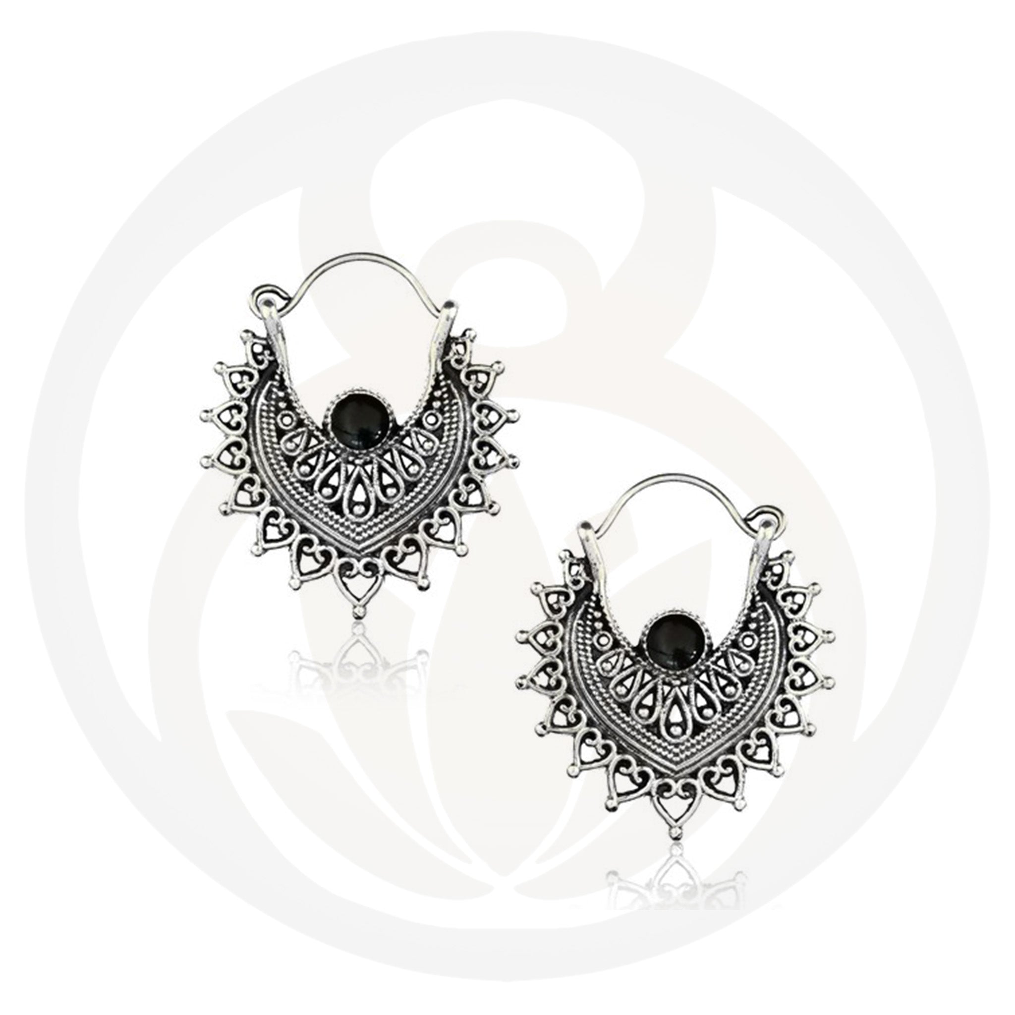 Ohrringe Menami Silber Onyx