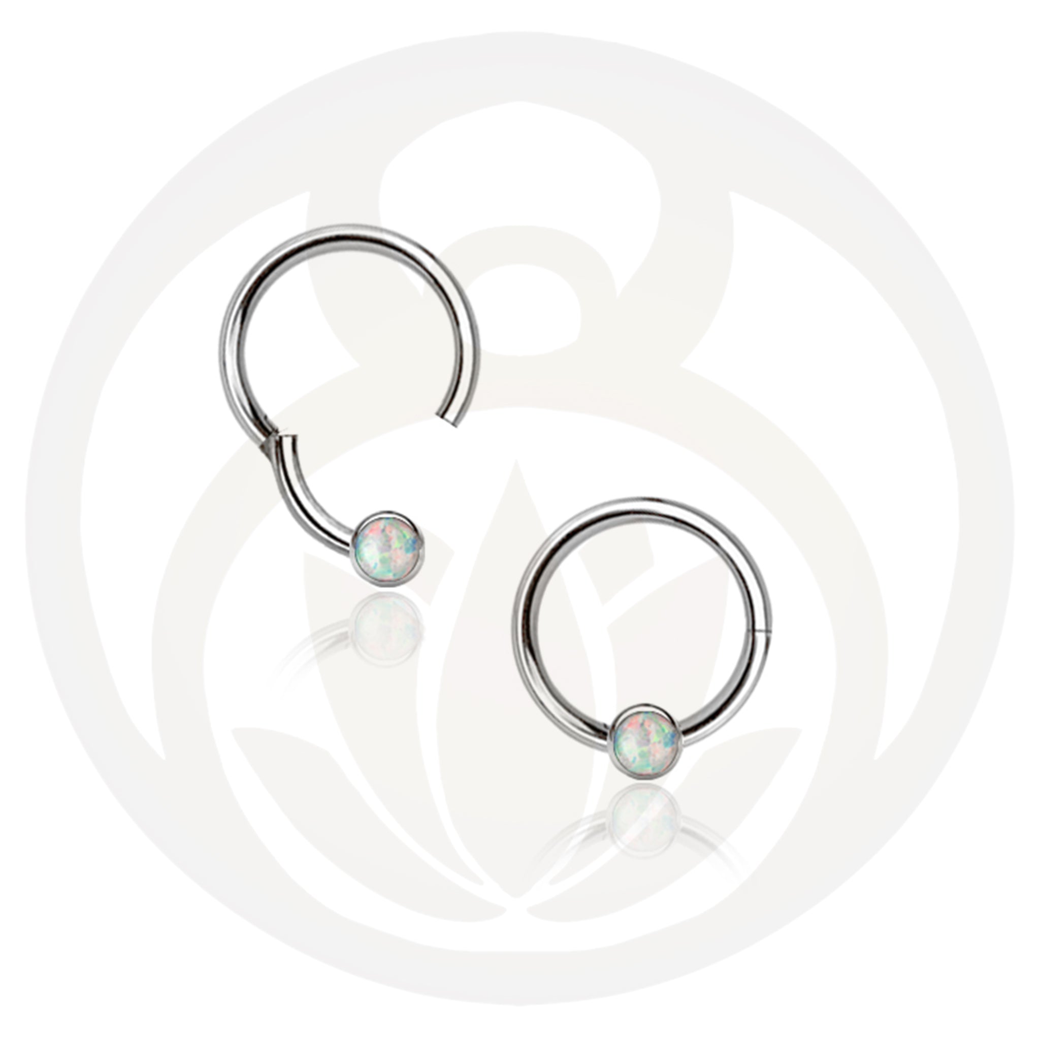 Septum Clicker Aage Silber Opal