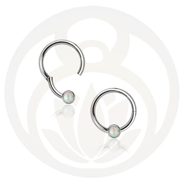 Septum Clicker Aage Silber Opal