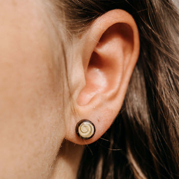 Ohrstecker Jero Holz Shiva Eye