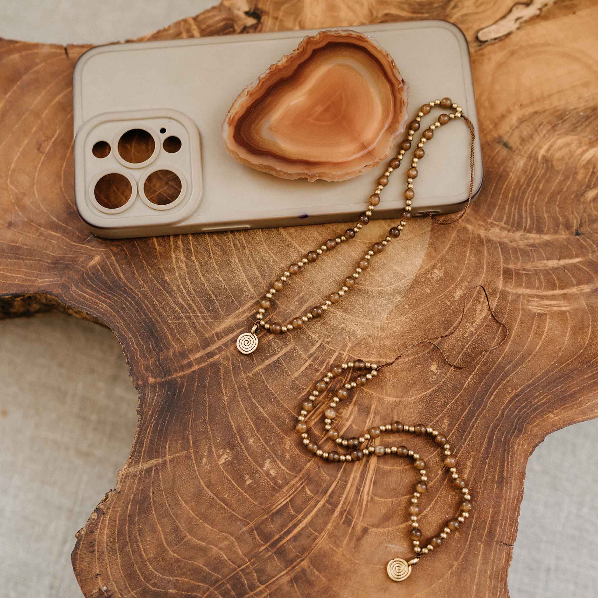 Mobile phone chain spiral