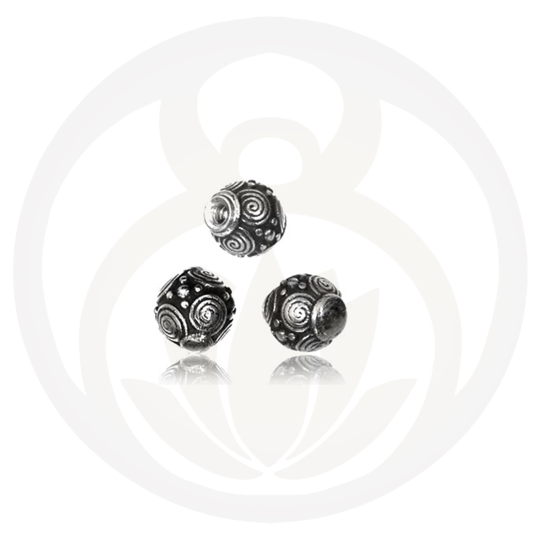 Closure ball silver pattern 5