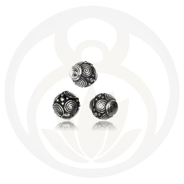 Closure ball silver pattern 5