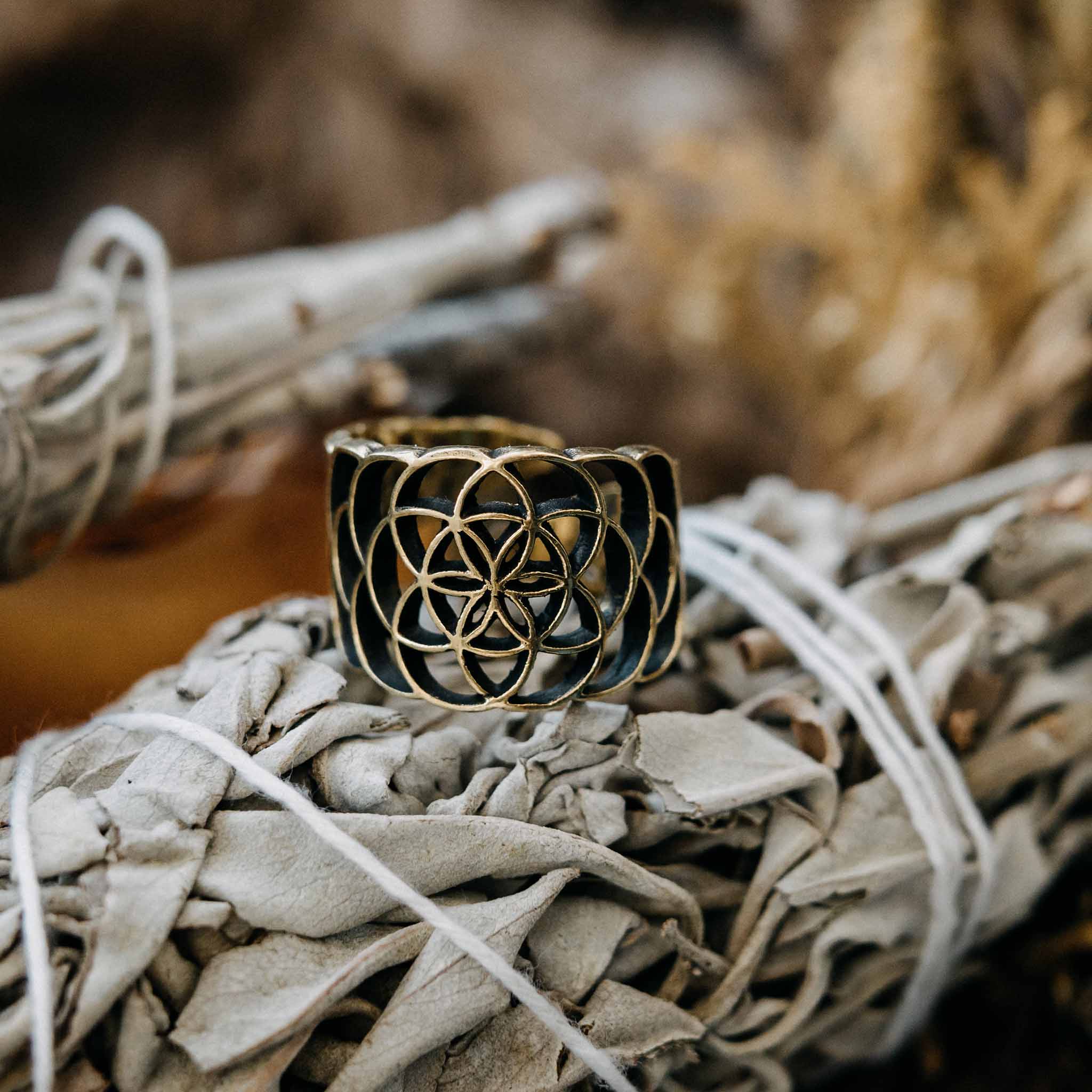 Finger Ring Flower of Life