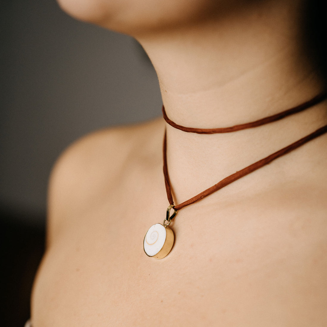 Operculi Large Gold Pendant