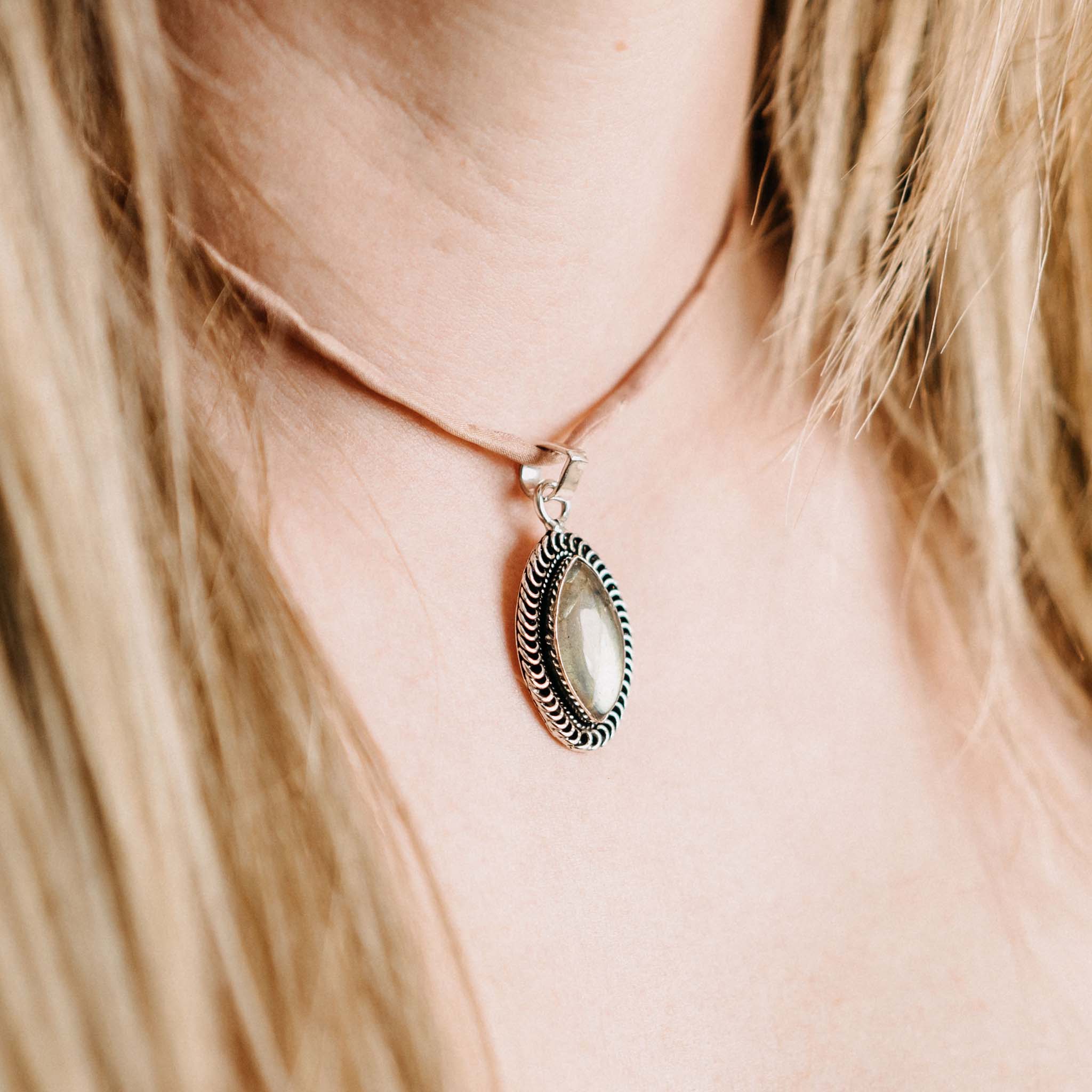 Sunil Labradoride Silver Pendant