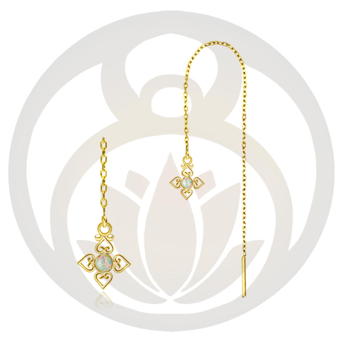 Kettenohrringe Sole Gold