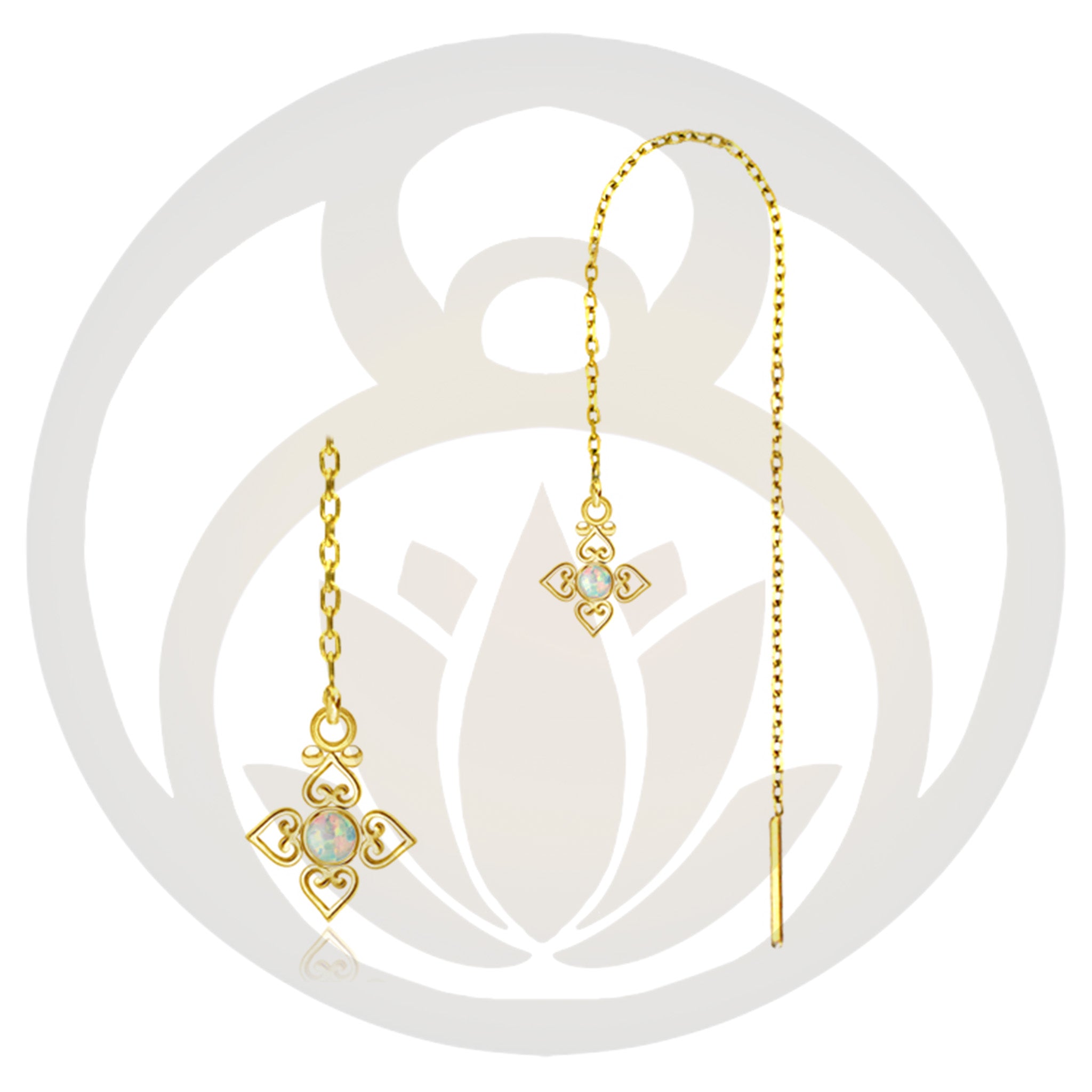 Kettenohrringe Sole Gold