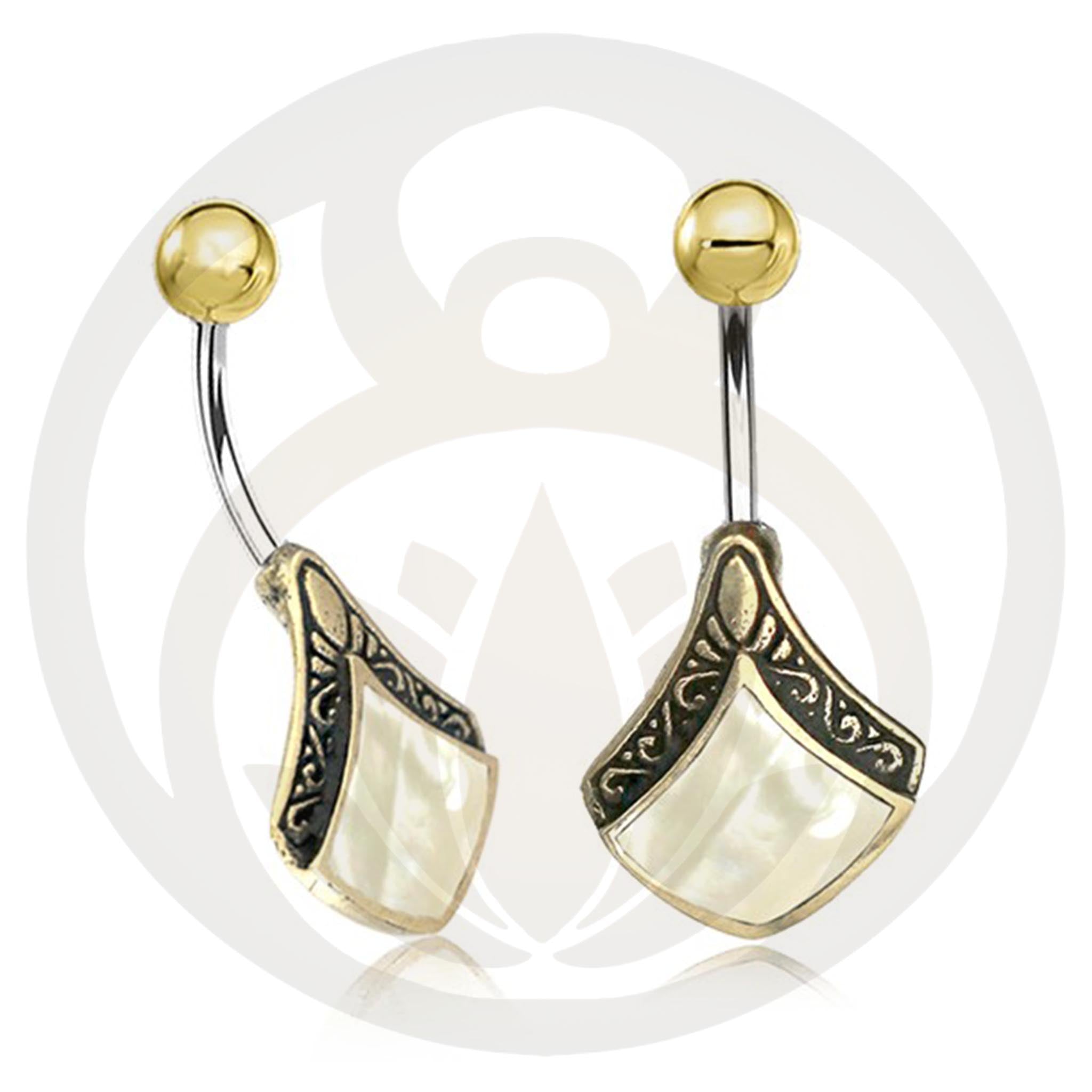 Belly Button Piercing Loki Gold Healing Stone