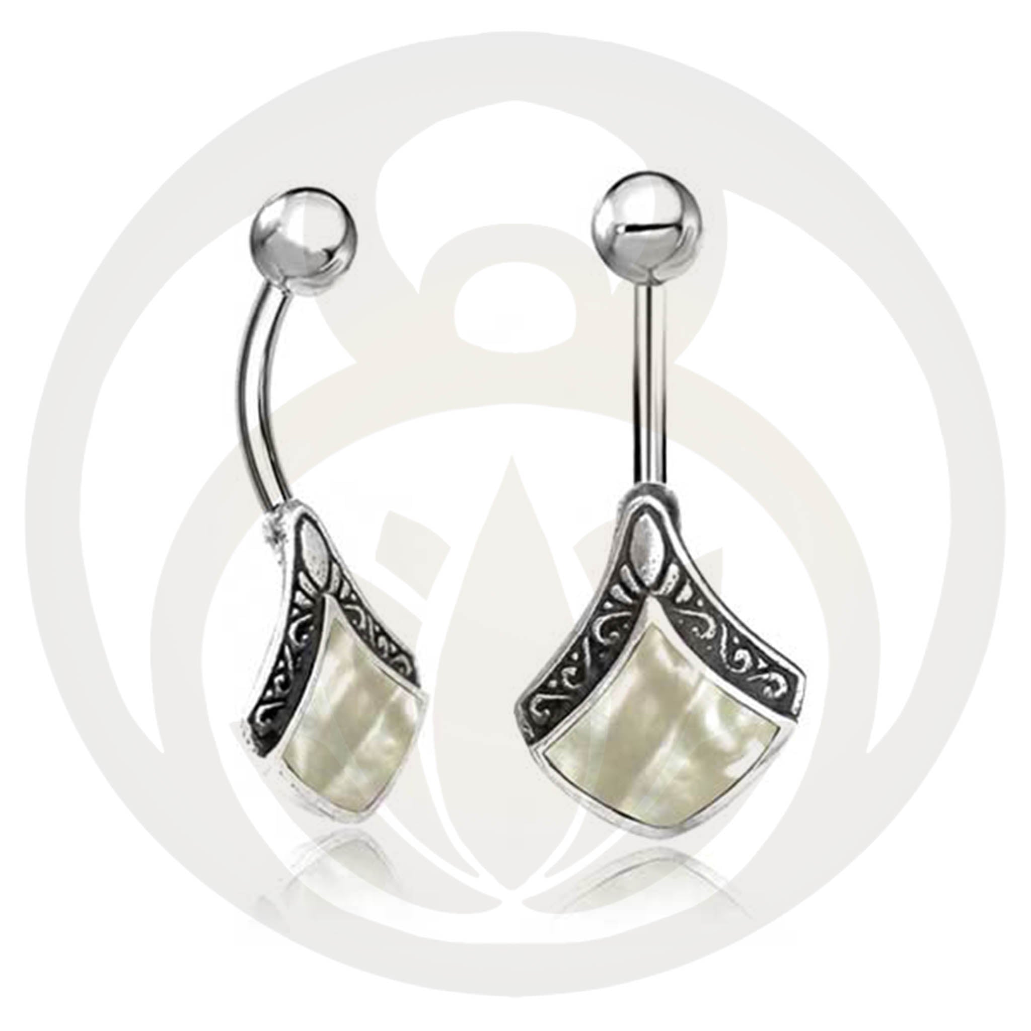 Belly Button Piercing Loki Silver Healing Stone