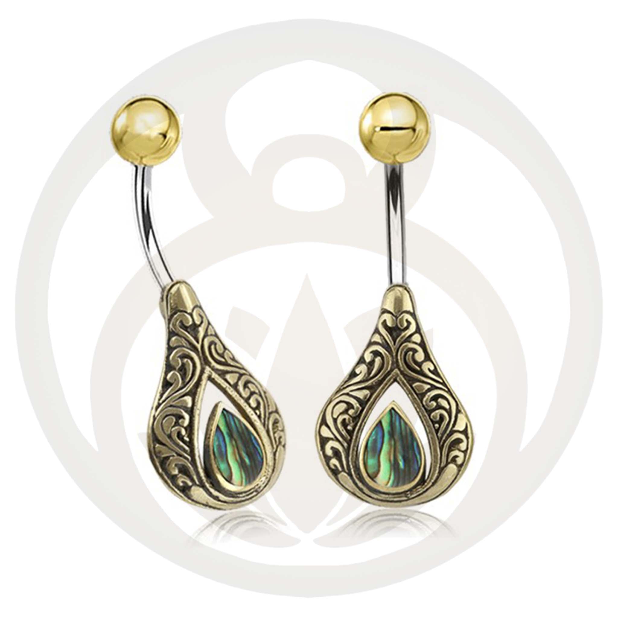 Belly Button Piercing Irmin Gold Healing Stone