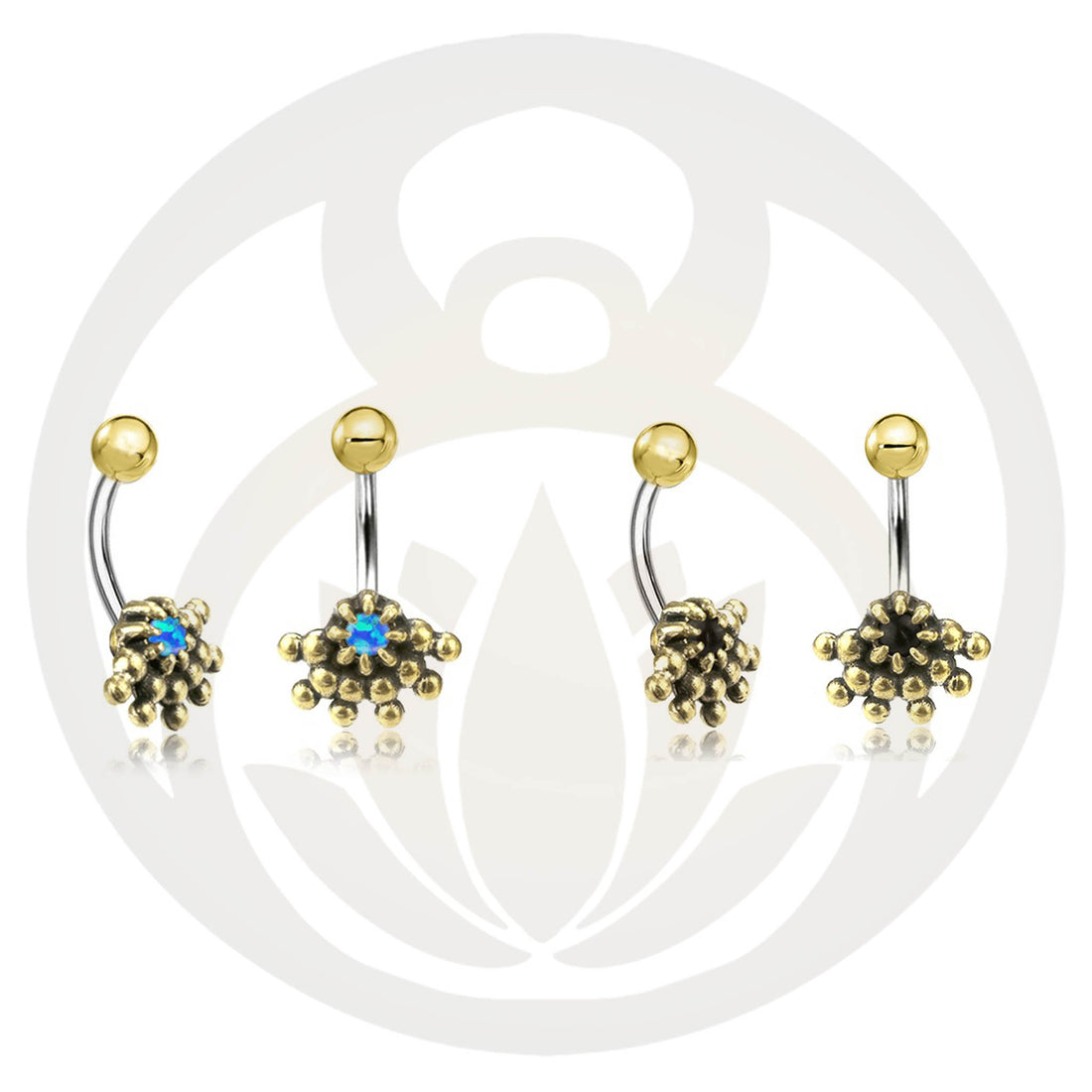 Belly Button Piercing Alenja Gold Onyx