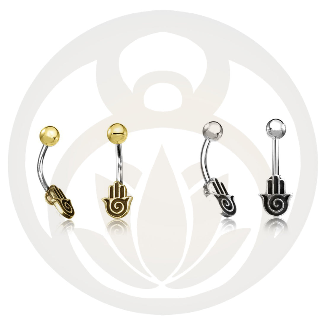 Belly Button Piercing Hand of Fatima Gold