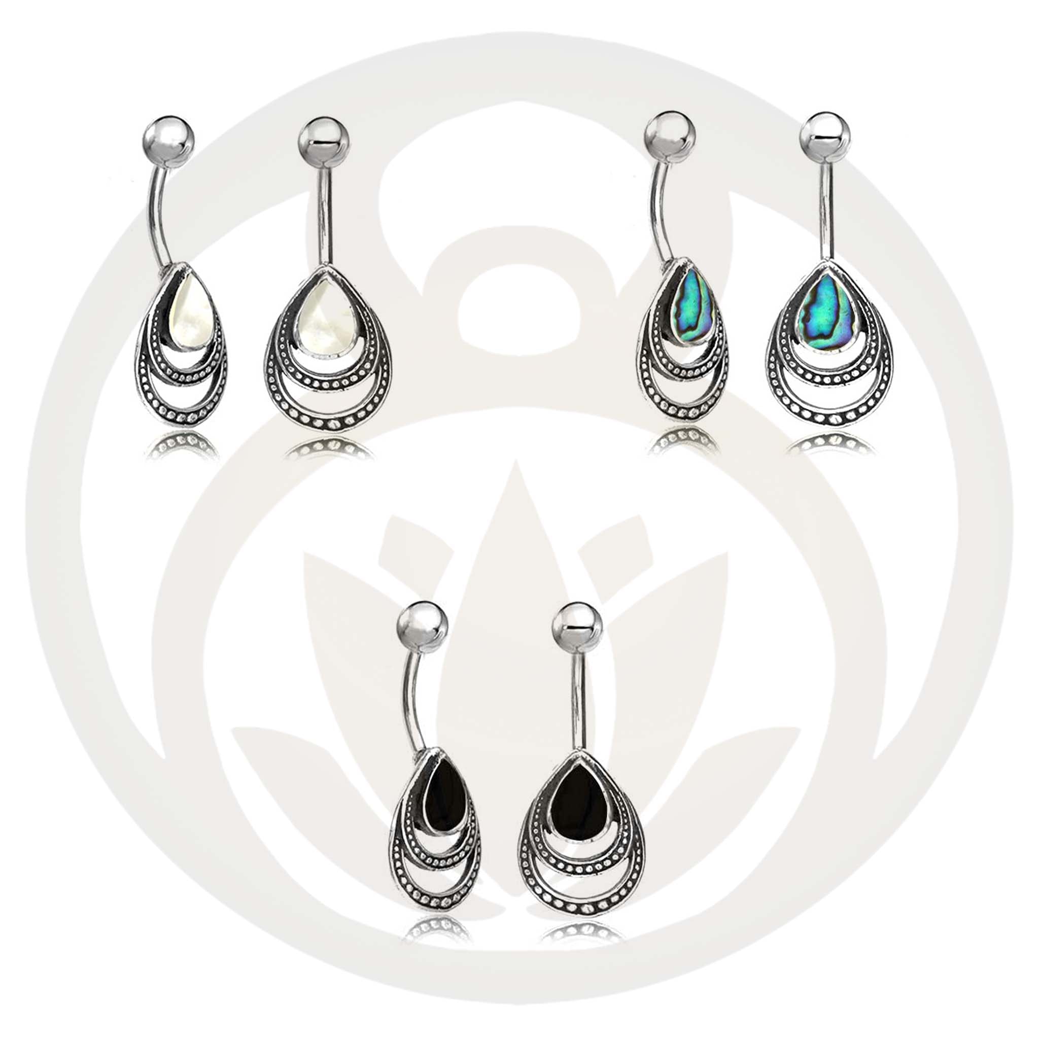 Belly Button Piercing Ragnarök Silver Healing Stone