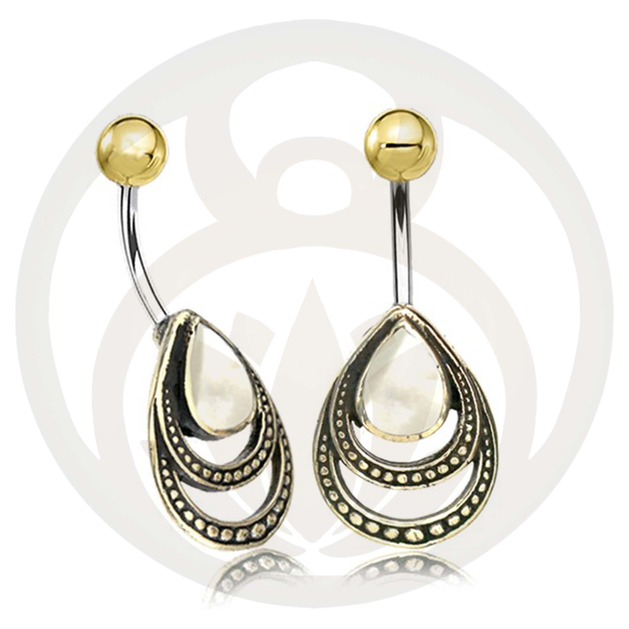 Belly Button Piercing Ragnarök Gold Healing Stone