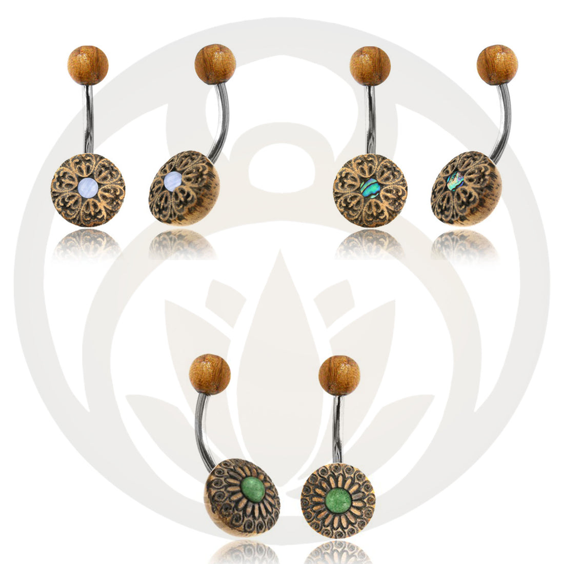 Belly Button Piercing Abbe Wood Healing Stone