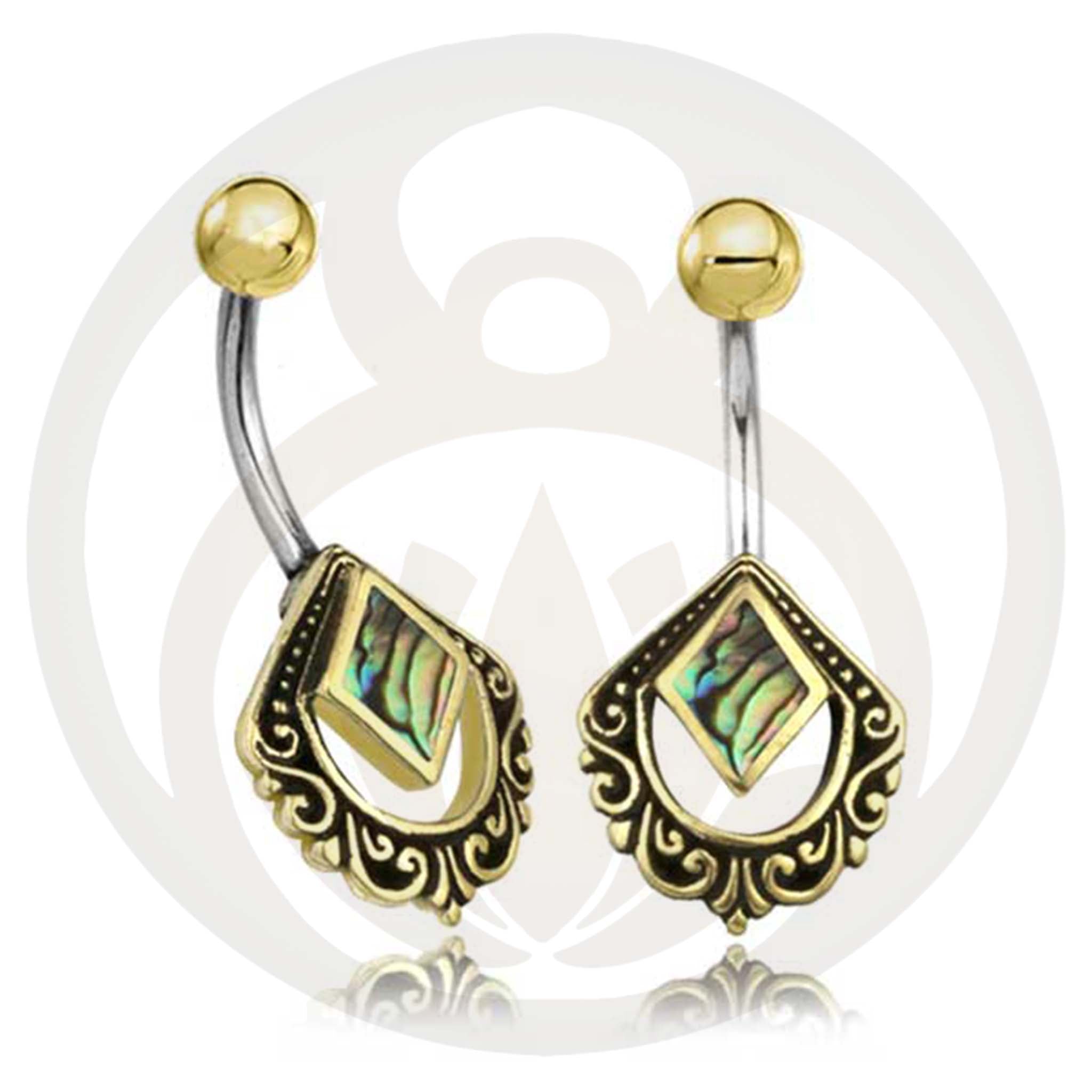 Belly button piercing Imke Gold healing stone