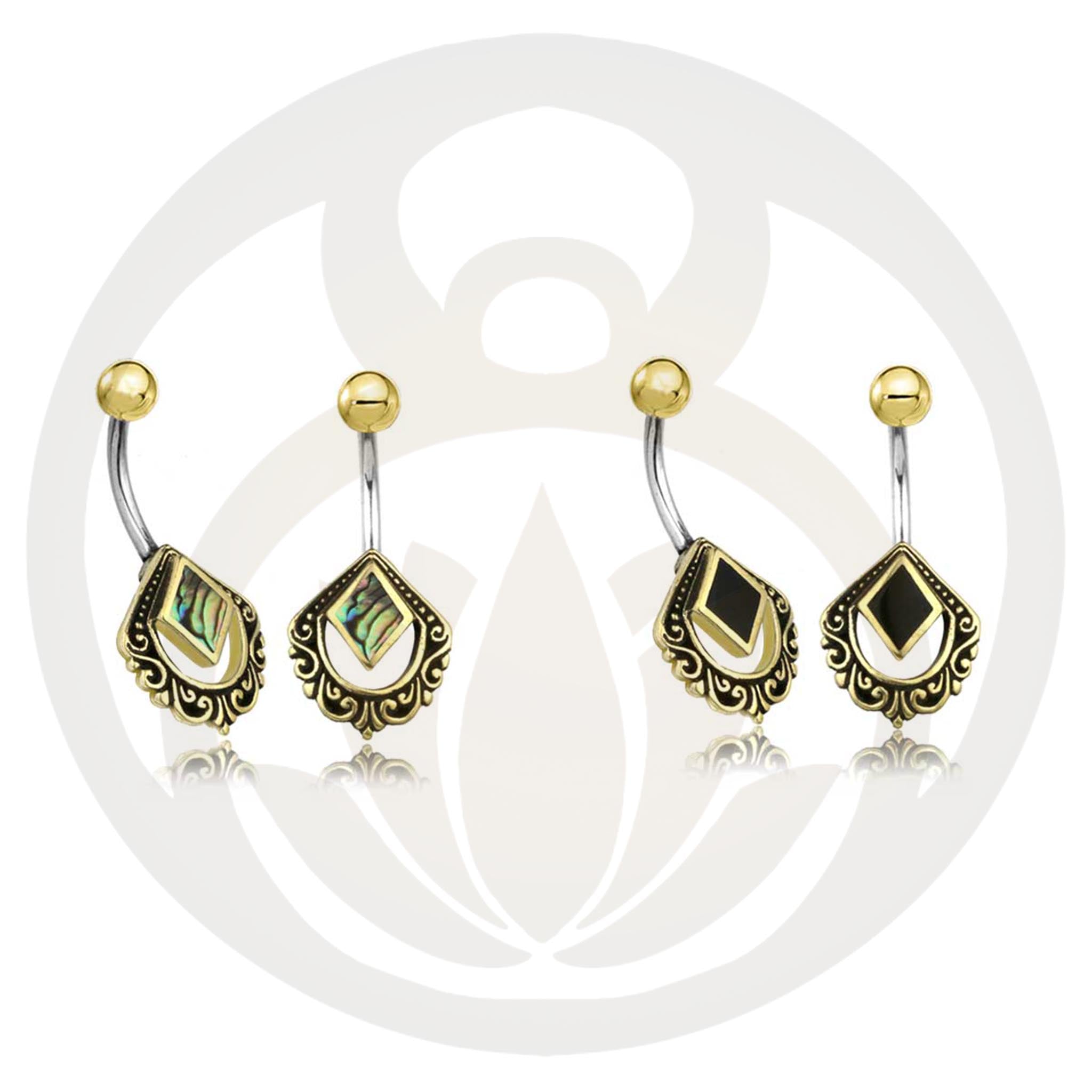 Belly button piercing Imke Gold healing stone