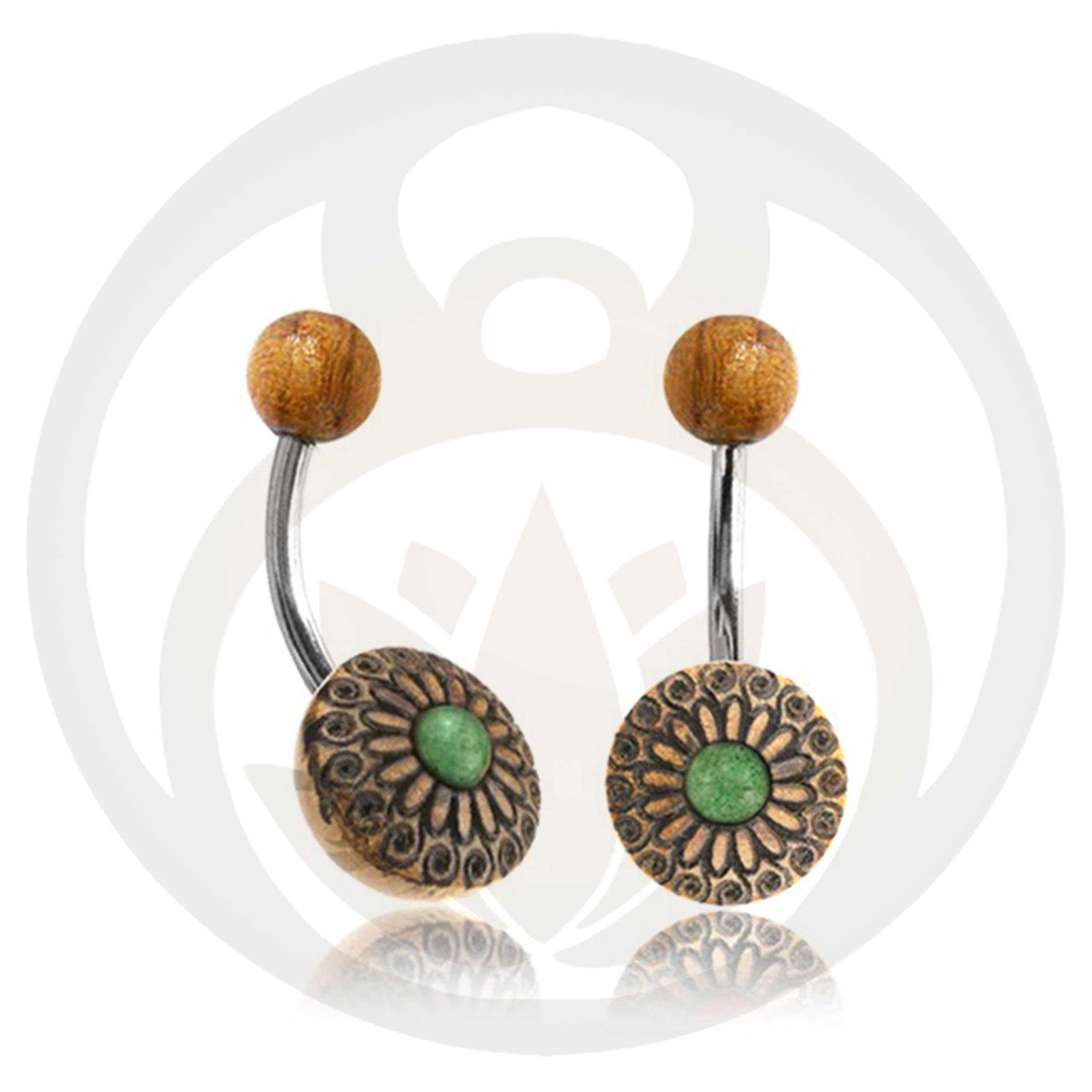 Belly Button Piercing Abbe Wood Healing Stone