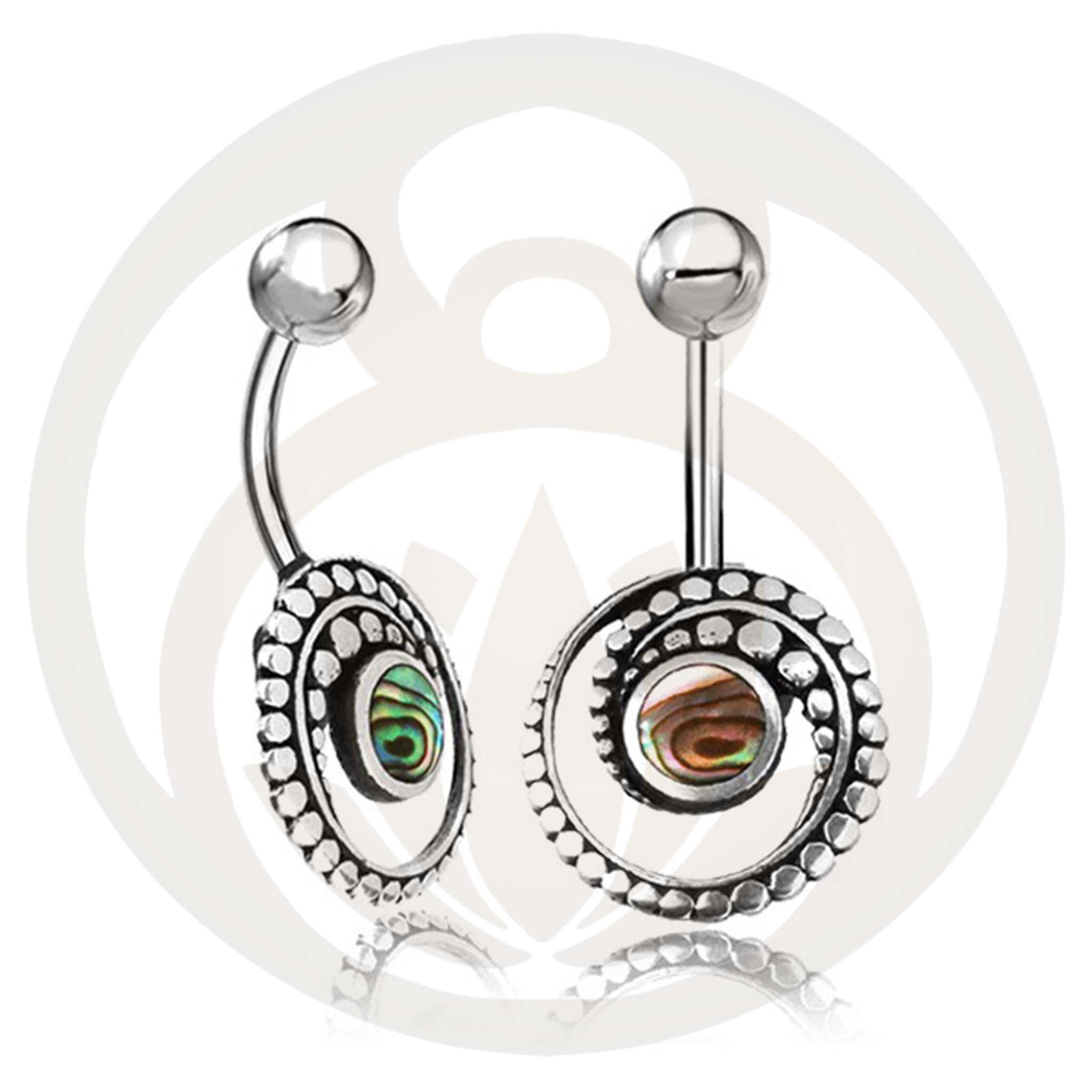 Belly Button Piercing Odin Silver Healing Stone