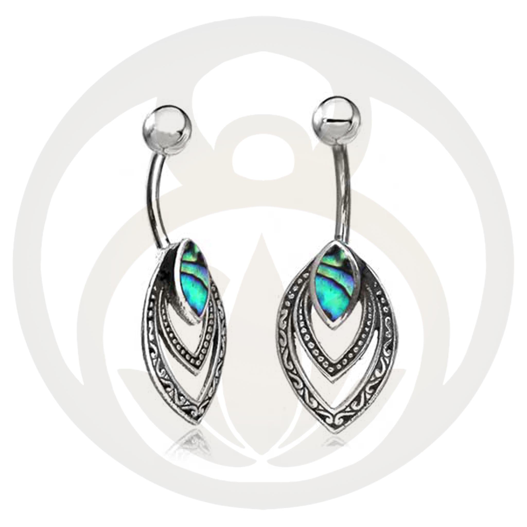 Belly Button Piercing Thor Healing Stone Silver