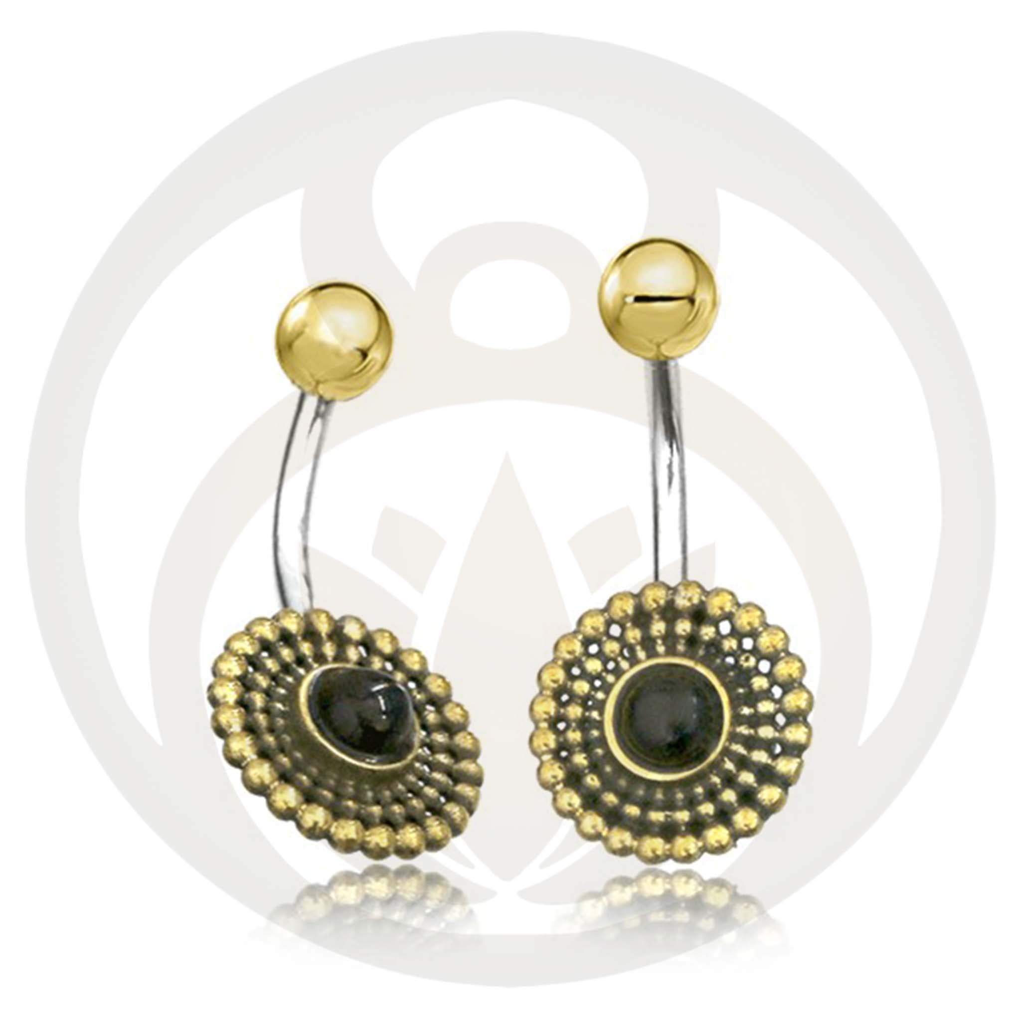 Belly Button Piercing Oriental Mandala Gold